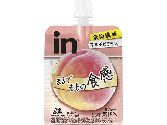 【レビュー投稿で100円OFFクーポン】森永製菓 inゼリー フルーツ食感 もも 150g バランス ...