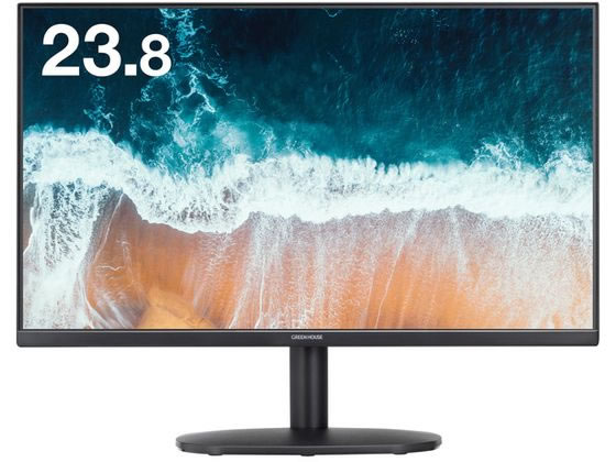 【楽天スーパーSALE限定★ポイント2倍＆2,000円クーポン】グリーンハウス ワイドフルHD対応LED 液晶ディスプレイ 23.8型 ディスプレイ モニター本体 デイスプレイ パソコン 家電