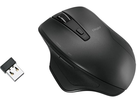 ナカバヤシ 無線静音5ボタンBlueLEDマウス ブラック MUS-RKF155BK