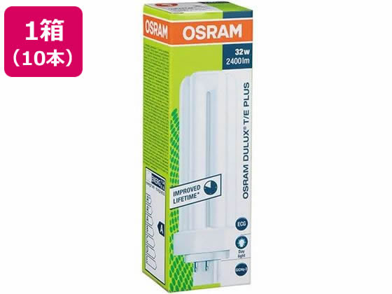 【商品説明】コンパクト形蛍光灯　FHT32形　3波長　昼白色。安心の10本パック【仕様】●型番：FHT32EXN（DULUX　T／E　PLUS32W850）●ランプ色：昼白色（5000K）●定格消費電力：32W●口金：GX24q−3●サイズ：長さ146×管径12mm●定格平均寿命：20000h●注文単位：1箱（10本）【備考】※メーカーの都合により、パッケージ・仕様等は予告なく変更になる場合がございます。【検索用キーワード】OSRAM　オスラム　おすらむ　コンパクト　蛍光灯　14波長　昼白色　こんぱくと　けいこうとう　さんぱちょう　ツイン　ついん　FHT32EXN（DULUX　T　E　PLUS32W850）　コンパクト形蛍光灯　蛍光ランプ　コンパクト型　GX24q−3　fl2025＿3　32W　32ワット　1箱　10本　ライト・照明器具　電球・蛍光灯　R407MTスリムなガラス管を連結した、明るさを重視したコンパクト設計の蛍光灯。