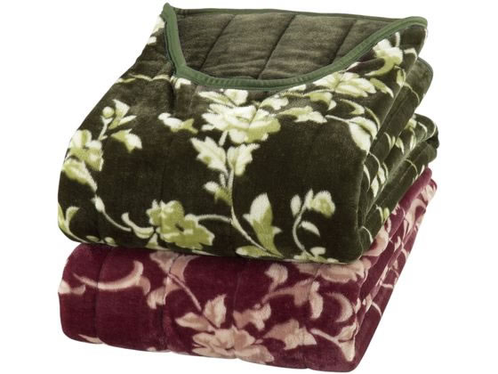 【レビュー投稿で100円OFFクーポン】【メーカー直送】ファミリー・ライフ マイヤー2枚合わせくりえり毛布 2色組 a35484【代引不可】シングル 掛布団 寝具