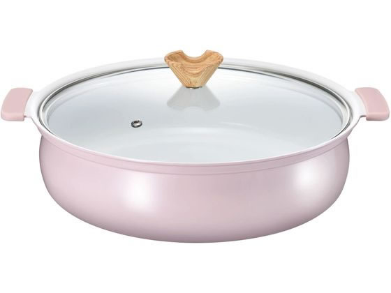 【レビュー投稿で100円OFFクーポン】【メーカー直送】ファミリー・ライフ IH対応セラミックコーティング卓上鍋 28cm a35462【代引不可】パン 鍋 ケトル 調理道具 キッチン雑貨