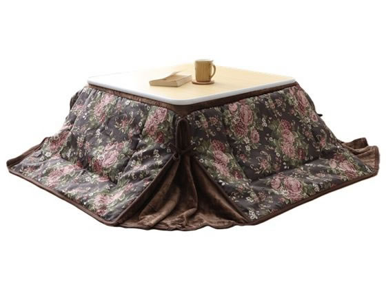 【レビュー投稿で100円OFFクーポン】【メーカー直送】ファミリー・ライフ 省スペースこたつ掛布団 正方形 ブラウン a3541220【代引不可】こたつ布団 テーブル リビング家具 インテリア