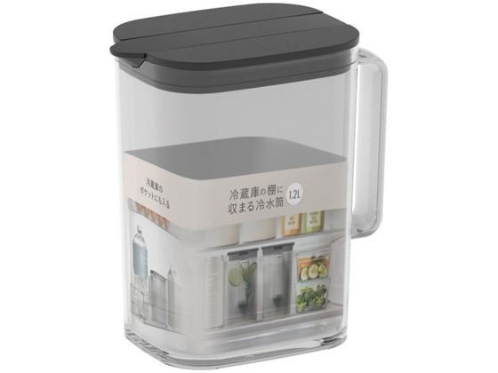 【レビュー投稿で100円OFFクーポン】【お取り寄せ】アスベル 棚に収まる 冷水筒 1.2L SP-121 ブラック A8055 ピッチャー テーブル キッチン