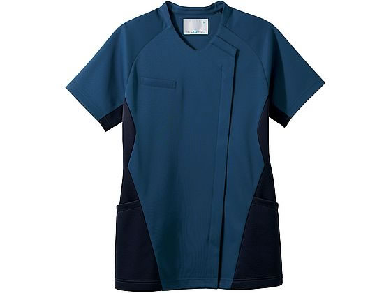 【お取り寄せ】住商モンブラン スクラブ レディス 半袖 ブルー／ネイビー LL MS359-39