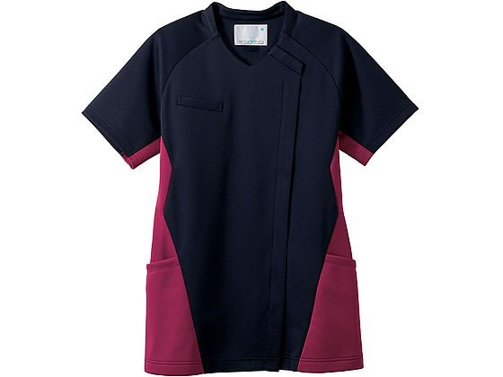 【マラソン限定★ポイント2倍】【お取り寄せ】住商モンブラン スクラブレディス 半袖 ネイビー／バーガンディS MS359-98 スクラブ 医療服 ユニフォーム