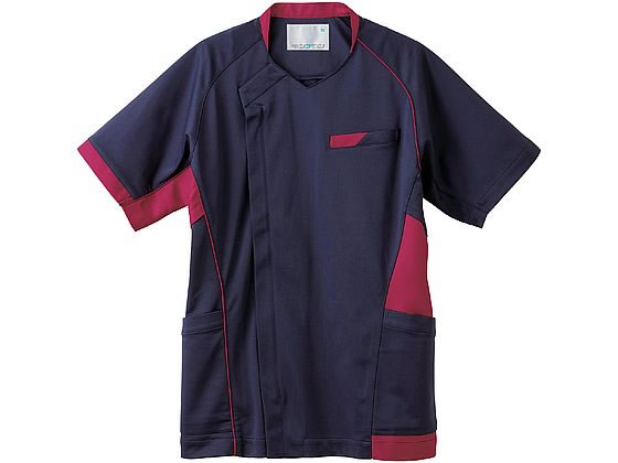 【レビュー投稿で100円OFFクーポン】【お取り寄せ】住商モンブラン スクラブ兼用 半袖 Dネイビー／バーガンディLL MS401-8373 スクラブ 医療服 ユニフォーム