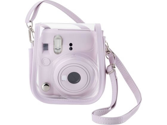 【マラソン限定★ポイント2倍】【お取り寄せ】エレコム チェキケース instax mini12用 クリア ピンク IC-CCM12PN 三脚 カメラケース バッグ カメラ オーディオ 家電