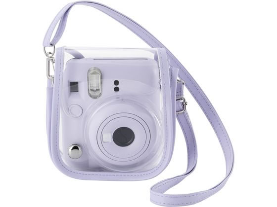 【マラソン限定★ポイント2倍】【お取り寄せ】エレコム チェキケース instax mini12用 クリア パープル IC-CCM12PU 三脚 カメラケース バッグ カメラ オーディオ 家電