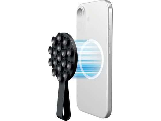 【レビュー投稿で100円OFFクーポン】【お取り寄せ】エレコム スマホホルダー 落下防止バンド付 ブラック P-TKPTMAGB01BK スマートフォン関連品 スマホ タブレット関連品