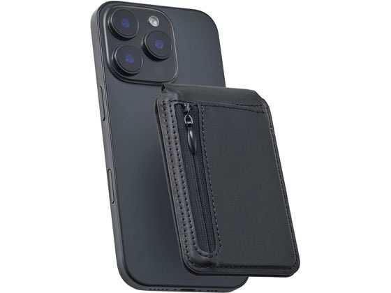  エレコム MagSafeカードウォレット スタンド ブラック AMS-MAGCWSBK スマートフォン関連品 スマホ タブレット関連品