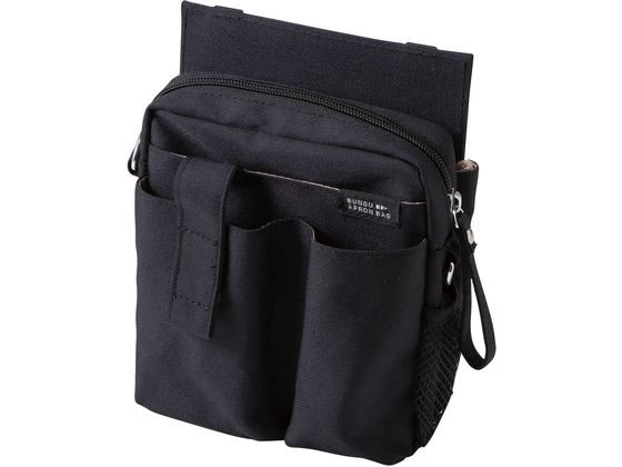 【レビュー投稿で100円OFFクーポン】クツワ 文具エプロンバッグ ホルダー ブラック BE022BK バッグ 日用雑貨