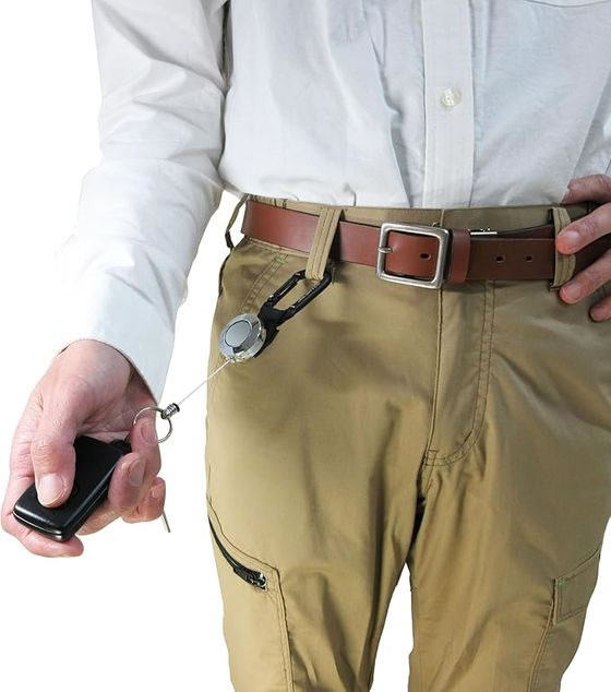 【楽天スーパーSALE限定★ポイント2倍＆2,000円クーポン】【お取り寄せ】中林製作所 キーバックリール 80cm カラビナ付 KR-06 安全帯用アクセサリー 墜落 落下防止用品 作業用品 工具