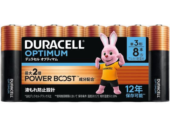 DURACELL デュラセル アルカリ乾電池 オプティマム 単3形 8本入 DOP-T3-08 アルカリ乾電池 単3 アルカリ電池 充電池 家電