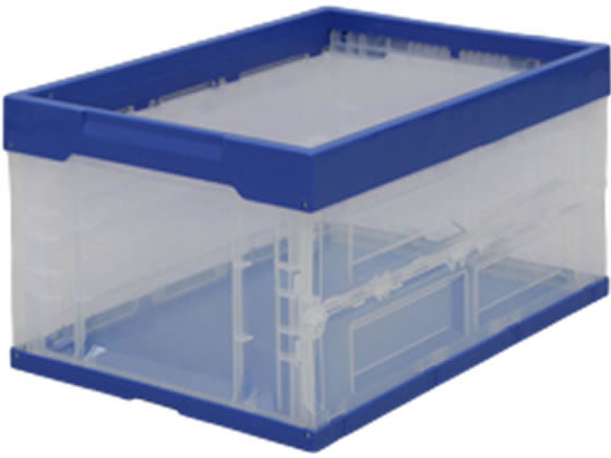 【レビュー投稿で100円OFFクーポン】アイリスオーヤマ ハード折りたたみコンテナ ブルー／クリア HDOC-40L 折りたたみコンテナ 保管 作業