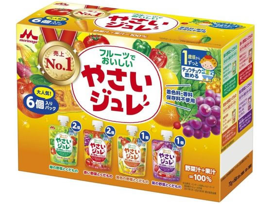 【レビュー投稿で100円OFFクーポン】森永乳業 やさいジュレ 6個入りパック フード ドリンク ベビーケア