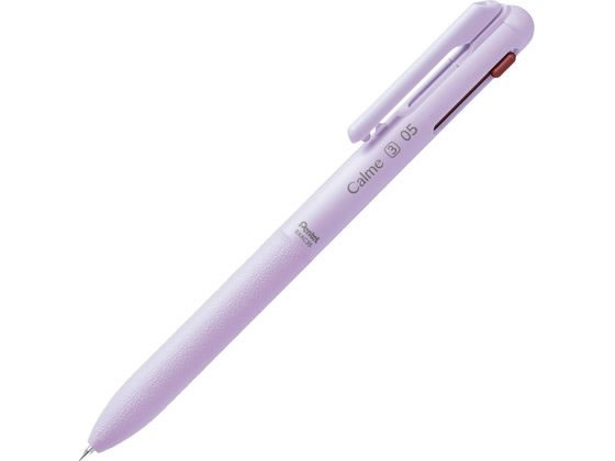 乐天商城 - 【レビュー投稿で100円OFFクーポン】ぺんてる Calme カルム 3色 0.5mm パープル軸 BXAC35V 油性ボールペン