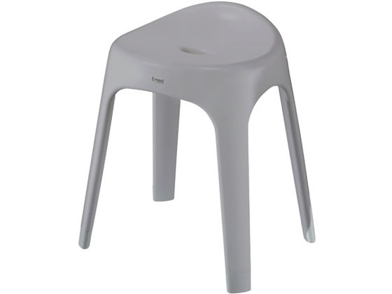 【レビュー投稿で100円OFFクーポン】アスベル Emeal 風呂椅子 座面高さ40cm グレー 60-9066-08 湯おけ トレイ 浴用イス 浴室 洗面所 日用雑貨