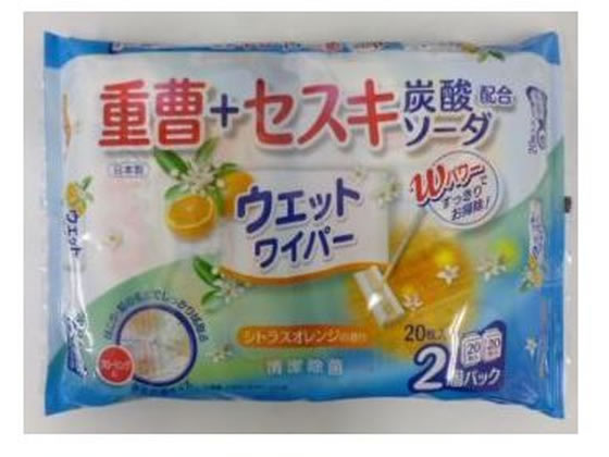 【レビュー投稿で100円OFFクーポン】ティー・エイチ・ティー 重曹セスキウェットワイパー 40枚入 64-5102-95 フローリングクリーナー取替えシート フローリングクリーナー 清掃