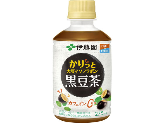 【レビュー投稿で100円OFFクーポン】伊藤園 かりっと大豆イソフラボン 黒豆茶 275mL レンジ対応 お茶 飲料