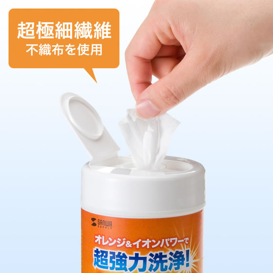サンワサプライ OAウェットティッシュ 強力タイプ 100枚 CD-WT6KL2 OA機器用ウエットティッシュ PC パソコン 家電 cocodecow-10892012 ココデカウ サンプル画像3