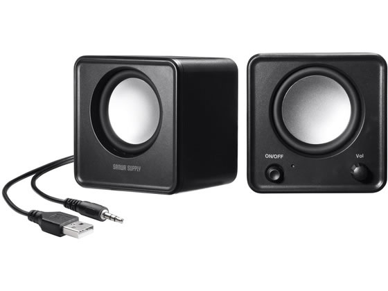 【マラソン限定★ポイント2倍】サンワサプライ コンパクトPCスピーカー USB電源 最大出力6W MM-SPL23UBK スピーカー マイク PC周辺機器 パソコン 家電