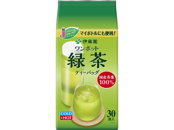 【レビュー投稿で100円OFFクーポン】伊藤園 ワンポットエコティーバッグ 抹茶入り緑茶30袋 ティーバッグ 緑茶 お茶 飲料