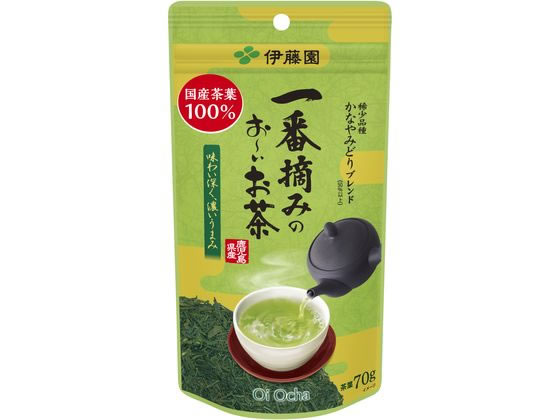 Japanese Green Tea - 【マラソン限定★2,000円クーポン＆ポイント2倍】伊藤園 一番摘みのお〜いお茶 かなやみどりブレンド70g 茶葉 緑茶 お茶 飲料