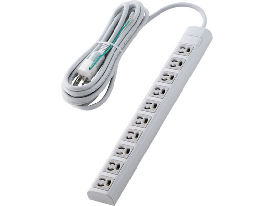 【レビュー投稿で100円OFFクーポン】エレコム 雷ガードタップ 3ピン10個口 5m T-Y135NDA コード付き電源タップ3ピン 電源タップ OAタップ 配線パーツ 家電