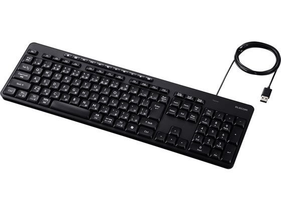 【楽天スーパーSALE限定★最大20%OFF＆2,000円クーポン】エレコム 有線キーボード USB 静音 テンキー付 黒 TK-QT11FUMBK
