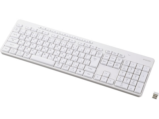 【楽天スーパーSALE限定★最大20%OFF＆2,000円クーポン】エレコム 無線キーボード 静音 テンキー付 白 TK-QT11FDMWH
