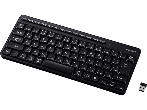 【楽天スーパーSALE限定★最大20%OFF＆2,000円クーポン】【お取り寄せ】エレコム 無線キーボード 静音 テンキーレス 黒 TK-QT11MDMBK