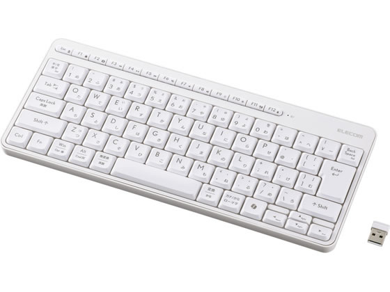 【楽天スーパーSALE限定★最大20%OFF＆2,000円クーポン】【お取り寄せ】エレコム 無線キーボード 静音 テンキーレス 白 TK-QT11MDMWH