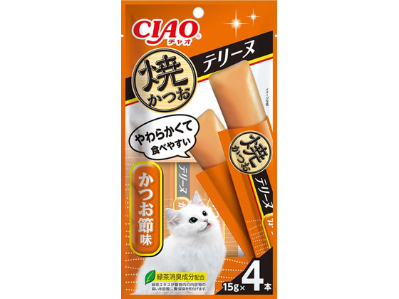 【レビュー投稿で100円OFFクーポン】【お取り寄せ】いなばペットフード 焼かつお テリーヌ かつお節 4本 おやつ 猫 ペット キャットフード