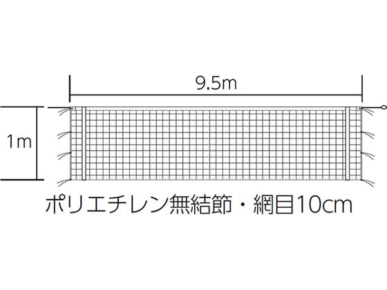 【レビュー投稿で100円OFFクーポン】【お取り寄せ】TOEI LIGHT トーエイライト バレーボールネット 6人制 上部のみ白帯付 検定AA級 440T 60本 ベクトランコード 7mm×15m