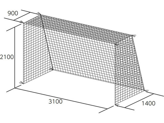 【レビュー投稿で100円OFFクーポン】【お取り寄せ】TOEI LIGHT トーエイライト ハンドゴールネット(検) 四角目 2張1組 ポリエチレン有結節 20S 90本 網目10cm角
