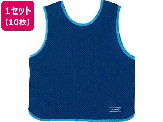 【レビュー投稿で100円OFFクーポン】【お取り寄せ】モルテン ゲームベスト 無地 10枚セット 青 ...