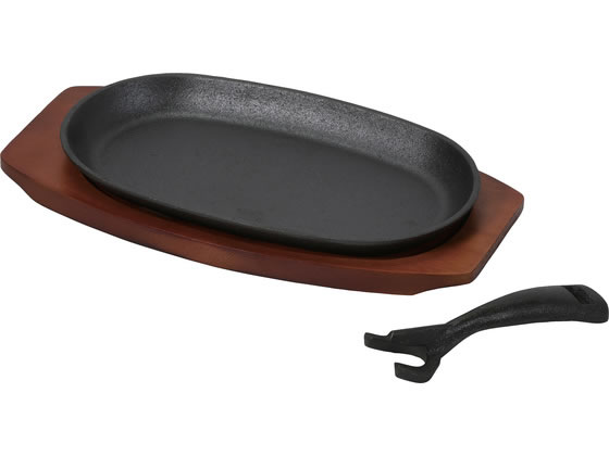 【レビュー投稿で100円OFFクーポン】【お取り寄せ】パール金属 バーニスタ 鉄鋳物製ステーキ皿 小判型 23×13cm HC-940 パエリア鍋 オーブン 焼き物器 鍋 フライパン 厨房 キッチン