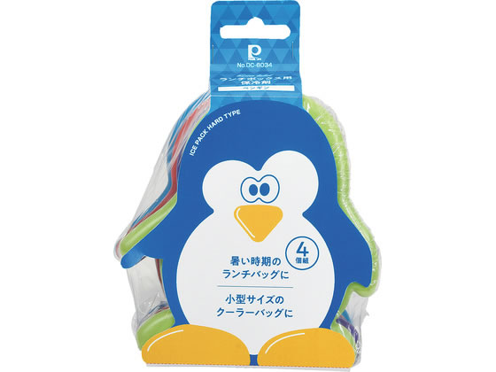 【商品説明】カラフルでかわいいペンギン型の保冷剤。ハードタイプなので形状が安定しやすく扱いやすい。破れて漏れてくる心配も減らせます。厚さ約1．5cmと薄型スリム。積み重ねできるので、冷凍庫の中でも省スペースに収納できます。暑い時期のお弁当にピッタリ。ランチバッグやクーラーバッグに入れやすい。バーベキュー・キャンプなどアウトドアに。夏の熱中症対策に。【仕様】●サイズ：約125×135×15mm●重量：約120g●材質：外装パック／ポリエチレン（耐冷温度−20℃）●内容物：水・増粘剤【備考】※メーカーの都合により、パッケージ・仕様等は予告なく変更になる場合がございます。【検索用キーワード】パール金属　ホームレーベル　ランチボックス用ペンギン保冷剤　4個組　ほーむれーべる　らんちぼっくすよう　ペンギン　保冷剤　お弁当　子供　キッズ　かわいい　DC−6034　DC6034　キッチン雑貨　お弁当用品　R193NHかわいいペンギン型の保冷剤