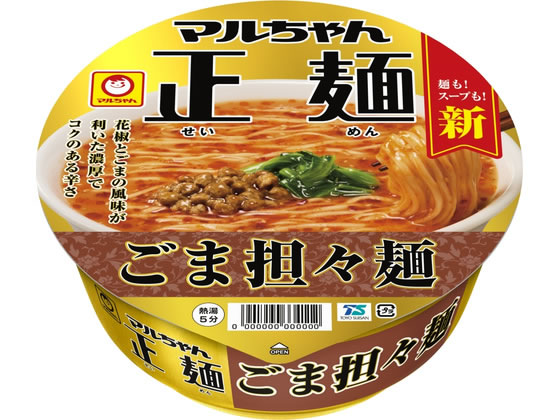 【商品説明】生麺のようななめらかさと歯切れの良い麺に花椒・ラー油を利かせた香り高くコクのある辛さの担々麺スープ。【仕様】●カップ麺●ラーメン●担々麺●内容量：120g●注文単位：1個【備考】※メーカーの都合により、パッケージ・仕様等は予告なく変更になる場合がございます。【検索用キーワード】東洋水産　とうようすいさん　トウヨウスイサン　マルちゃん正麺カップごま担々麺　まるちゃんせいめんかっぷごまたんたんめん　マルチャンセイメンカップゴマタンタンメン　121g　ラーメン　カップ麺　インスタント　個　ごま担々麺　担々麺　タンタンメン　インスタント食品　インスタントラーメン　カップ麺　カップラーメン　即席麺　即席ラーメン　即席らーめん　インスタント・レトルト食品　インスタント食品　R506NHお湯を入れるだけで、今までにない生麺のような食感と食べ応え！
