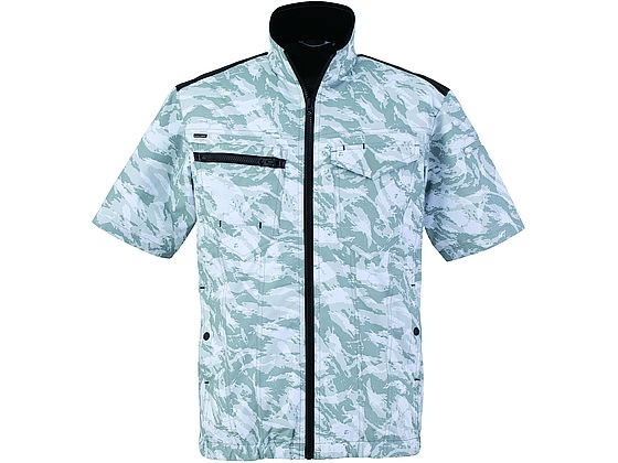 【マラソン限定★2,000円クーポン＆ポイント2倍】【お取り寄せ】ビッグボーン 冷蔵服2026半袖ジャケット単体 ストームホワイト F TH614N-8 空調風神服用 半袖 ウェア単体 ファン付きウェア ユニフォーム