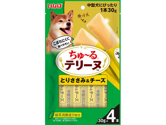 【商品説明】ほろっと崩れる自然な固さで、こぼれにくく、食べやすい。【仕様】●注文単位：1パック【備考】※メーカーの都合により、パッケージ・仕様等は予告なく変更になる場合がございます。【検索用キーワード】ちゅーるテリーヌ中型犬用とりささみ＆チーズ30g×4P　いなばペットフード　inaba　ちゅーるテリーヌ　ちゅーる　テリーヌ　中型犬　中型犬用　鶏チーズ　とりささみ　チーズ　4P　4　P　30g　30　g　30グラム　小分けパック　小分けパックタイプ　成犬用　1歳から7歳　間食　ペットフード　ドッグフード　犬用おやつ　犬用エサ　餌　えさ　ペット用品　おやつ　犬（ドッグフード）　おやつ（犬）　ペット用品　犬（ドッグフード）　おやつ（犬）　R199NM好評のちゅ〜るテリーヌに中型犬用サイズが登場。