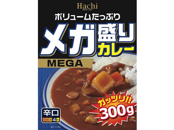【レビュー投稿で100円OFFクーポン】ハチ メガ盛りカレー 辛口 300g レトルトカレー カレー ハヤシライス インスタント レトルト 食品 cocodecow-10911055 ココデカウ パッケージ画像