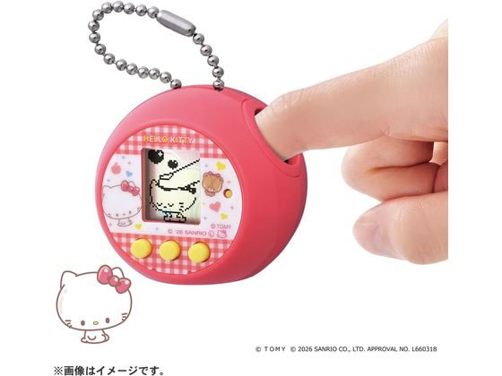 【商品説明】ずっと触りたくなる“ぷにぷに”触感「ぷにコミュ」　鞄につけて持ち運びやすいキーチェーン付きのミニサイズ、“ぷに触感”液晶トイが登場！【仕様】●対象年齢：6歳以上●電池：ボタン形LR44（11．6x5．4）×2（内蔵）●セット内容：本体（1）、ボールチェーン（本体に付属）（1）、取扱説明書（1）（C）TOMY　（C）　2026　SANRIO　CO．.LTD．　APPROVAL　NO．　L660318【備考】※メーカーの都合により、パッケージ・仕様等は予告なく変更になる場合がございます。【検索用キーワード】タカラトミー　たからとみー　TAKARATOMY　ぷにコミュ　ハローキティのぷにるんず　ぷにコミュ　ハローキティのぷにるんず　ぷにこみゅ　プニコミュ　ハローキティ　ぷにるんず　プニルンズ　4904810097389　玩具　おもちゃ　ハローキティ　はろーきてぃ　HELLO　KITTY　サンリオ　さんりお　Sanrio　おもちゃ・ホビー　デジタル玩具・メイキングトイ　R996NNハローキティが“ぷにぷにカワイイ”ぷにるんずに！