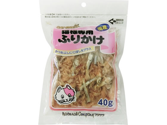 【商品説明】かつお削りににぼしを混ぜました。【仕様】●内容量：40g【備考】※メーカーの都合により、パッケージ・仕様等は予告なく変更になる場合がございます。【検索用キーワード】ふじさわしょうじ　猫様専用ふりかけ　40g　猫様専用ふりかけ　成猫用　1歳から7歳　間食　無添加　無　g　グラム　ペットフード　キャットフード　エサ　餌　えさ　ペット用品　猫（キャットフード）　おやつ（猫）　R649NS嗜好性抜群！