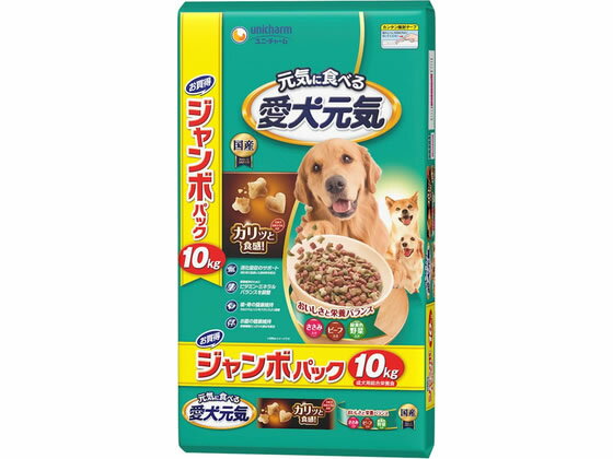 【お取り寄せ】ユニ・チャーム 愛犬元気 ささみ・ビーフ・緑黄色野菜入り 10kg