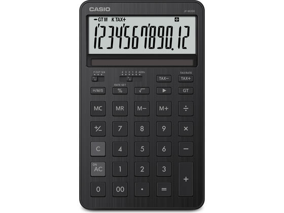 【お取り寄せ】カシオ スタイリッシュ電卓 ジャストサイズ アイアンブラック JF-M200-BK-N