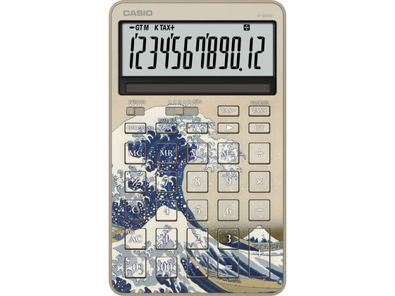 【お取り寄せ】カシオ スタイリッシュ電卓 ジャストサイズ 神奈川沖波裏 JF-M200-TJ-KHK-N 中型電卓 一般 実務電卓 文具