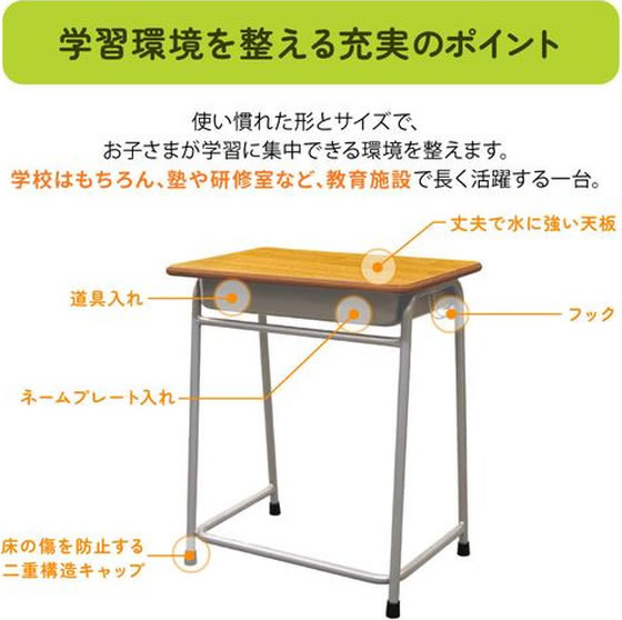 【マラソン限定★ポイント2倍&2,000円クーポン】【メーカー直送】Netforce 学校机 木目 スチール 旧JIS3号 ラバーウッド柄 2個セット GKD-3S2-FW-3-RW【代引不可】【お客様組立】スクールデスク 教卓 演台 学校机 研修デスク 会議用テーブル 長机 オフィス家具 [3]