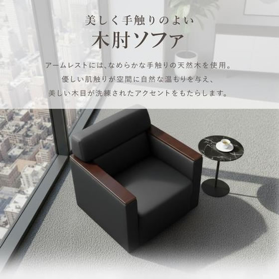 【マラソン限定★ポイント2倍&2,000円クーポン】【メーカー直送】Netforce モンターニュ 応接4点セット 4人用 ソファ 1人掛2台+2人掛1台+センターテーブル ブラック×ダークブラウン KPQ-T13S-FW【代引不可】【お客様組立】 応接ソファ テーブル 応接セット 受付カウンター [3]